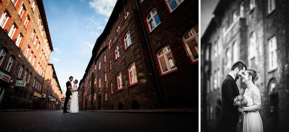 plener ślubny na nikiszowcu, sesja slubna nikiszowiec, industrialna sesja slubna, zdjecia slubne nikiszowiec, fotografia ślubna śląsk, fotografia ślubna kraków, dwóch fotograf na ślub, zdjęcia ślubne, fotograf ślubny bielsko