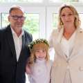 Reportaz z przyjęcia uroczystosci pierwszej komunii swietej Klary. Fotografia komunijna Pszczyna