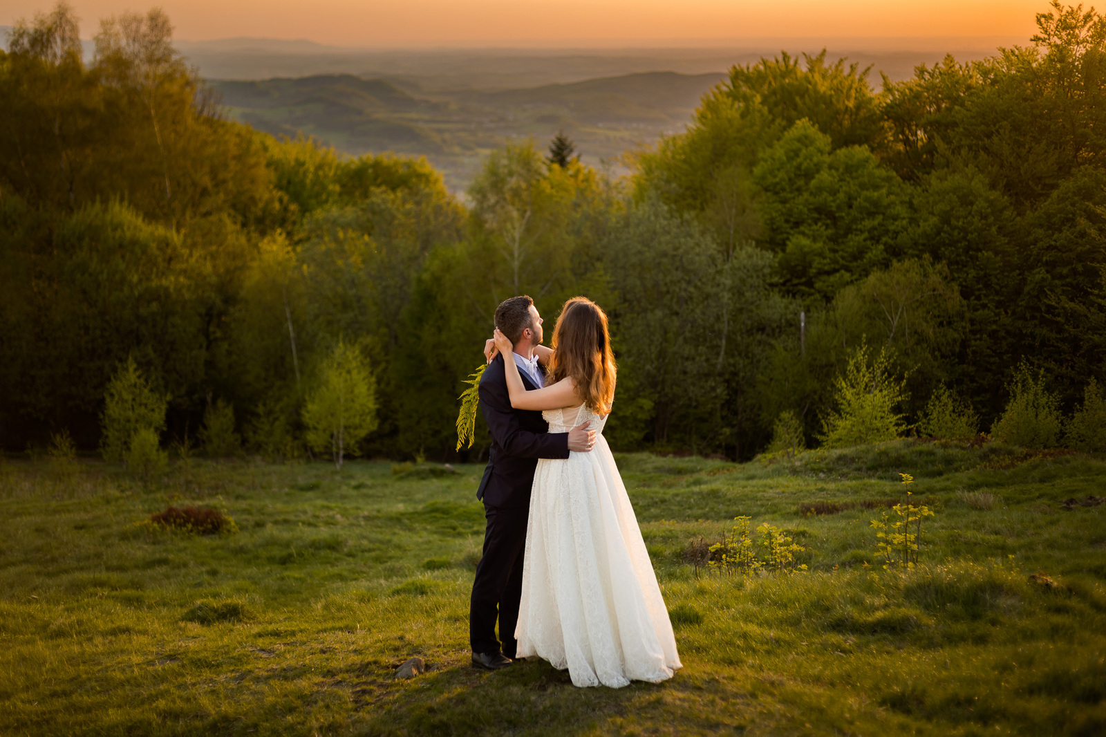 Romantyczna sesja ślubna Magdy i Pawła w górach - Beskidach, fotografia ślubna Bielsko