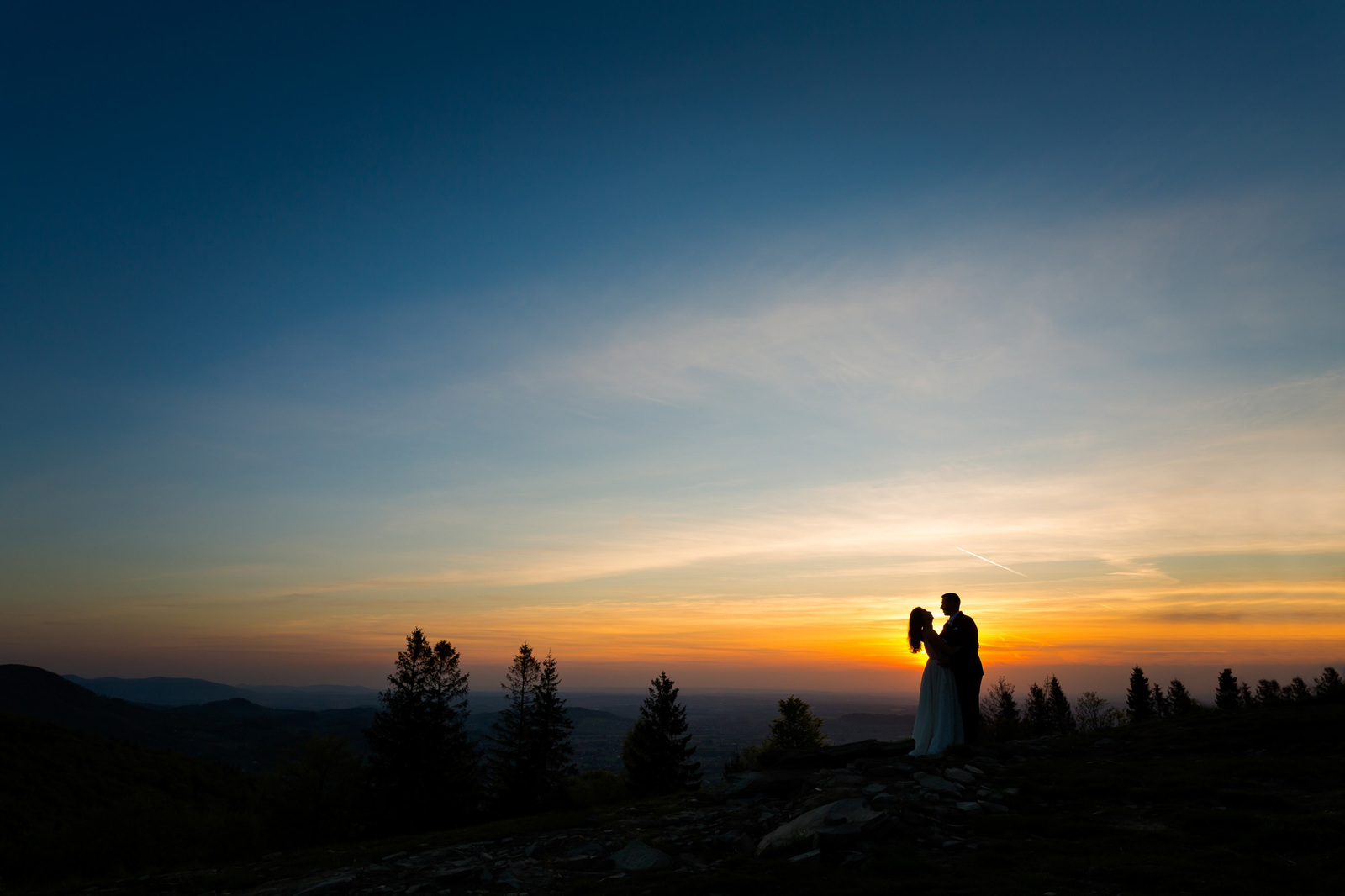 Romantyczna sesja ślubna Magdy i Pawła w górach - Beskidach, fotografia ślubna Bielsko
