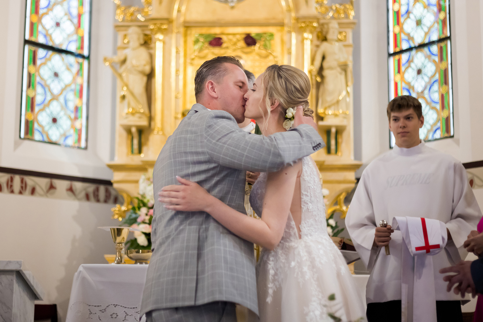 Ślub Goczałkowice - Mirela i Michał pobrali się w Goczałkowicach w kameralnym kościółku św. Anny